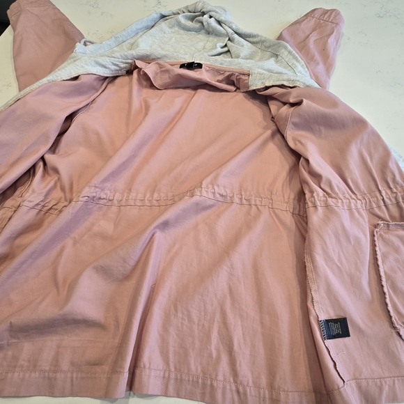 Torrid Twill Anorak Cargo Hooded Pink Jacket Womens Plus 2X - Picture 5 of 13